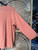 Vtg Y2K City Blues By Koret Floral Stitch Peach Mid-Length Sleeve Top Size Large
