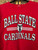 Vintage 90s Y2K Ball State University Cardinals Red Crewneck Sweatshirt Size Large