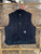 Vtg Carhartt Charcoal Black Canvas Workwear Vest Size X-Large Tall