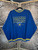 Vtg 90s Y2K Logo 7 NBA Indiana Pacers Navy Blue Varsity Trim Crewneck Sweatshirt Size Large