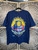Vintage Indiana Pacers Magic Johnson Tees Glowing Basketball Navy Blue Graphic T-Shirt Size Large