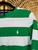 Vintage Y2K Ralph Lauren Sport Green & White Striped Quarter Sleeve T-Shirt Size Women's Large