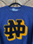Vtg 90s 20/20 Sports University Of Notre Dame Football Fighting Irish Layered Sleeve Navy T-Shirt Size Large