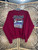 Vintage 90s Lifestyle Old School Cruisin' Burgundy Crewneck Sweatshirt Size Medium
