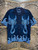 Y2K Tribal Scorpion Button Down Navy Blue Bowling Shirt Size Medium