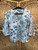 Vintage Y2K TeeCo Blue Floral AOP White Quarter Sleeve Women's Top Size Large