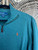 Y2K Polo Ralph Lauren Dusky Green 1/4 Zip Pullover Sweater Size Large