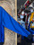Y2K Joe Boxer Blue Windbreaker Pullover Size Large