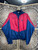 Vtg 80s 90s Nike Grey Tag Red Blue Full Zip Hooded Windbreaker Size Large