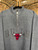 Vintage 90s NBA Chicago Bulls Grey 1/4 Zip Pullover Knit Sweatshirt Size XL X-Large