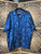 Y2K ODO Blue Satin Button Down Bowling Shirt Size XL X-Large