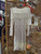 Vintage 70s 80s White Lace Long Sleeve Bib Collared Dress Size Medium