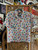 Vintage Worthington Doodle Pattern Button Down Shirt Women's Size 12