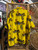 Vtg Y2K Streetwear UP RO'S Hip Hop Graffiti Yellow Button Down Shirt Size XL