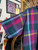 Vtg Christian Dior Monsieur Plaid Magenta Green Blue Button Down Shirt Size Large