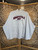Y2K Aeropostale 1987 Red Stitched White Hooded Sweatshirt Size X-Large XL
