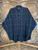 Vtg Ralph Lauren RL Navy Blue & Green Plaid Big Shirt Button Down Shirt Size X-Large XL