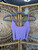 Y2K Daisy Lilac Butterfly Ribbed Cropped Women's Bralette Top Size Small