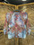 Vintage Y2K Yukiko Collage Floral AOP Quarter Sleeve Women's Top Size Small