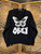 Y2K Obey Butterfly Black Hooded Sweatshirt Size Medium