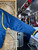Vtg G-III By Carl Banks NBA Indianapolis Pacers Embroidered Blue Satin Bomber Jacket Size Large