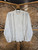 Vintage 80s 90s Oscar De La Renta Cream Button Down Blouse Women's Size 14