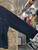 Vtg Y2K Phat Farm Embroidered Black Denim Button Jacket Size XXL 2XL