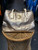 Vintage Y2K 2011 Coach Signature Stitch Kiss Lock #F18879 Metallic Gold Leather Bag