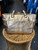 Vintage Y2K 2011 Coach East West Gallery Signature Embossed  #F17727 Metallic Gold Leather Bag