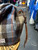 Vintage Harris Tweed Plaid Leather Strap Wool Hobo Bag