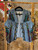 Vintage Rafaella Jeans Hand Painted Denim Vest Women's Size Large