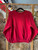 Vintage Indiana University IU Hoosiers Flock Print Red Crewneck Sweatshirt Size Large