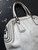 Vintage Y2K 2013 Coach Kristin #F15339 Pleated Ivory Leather Satchel Bag