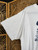 Vintage Y2K Silver Tag Nike Swim Navy Swoosh White T-Shirt Size Large