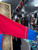 Y2K MLB Chicago Cubs Blue & Red Color Block Windbreaker Pullover Size XXL 2XL