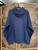 Vintage Y2K Nike Grey Bar Football Center Check Navy Blue Hooded Sweatshirt Size Large
