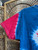 Vintage Y2K Blue, Red, & White Tie Dye T-Shirt Size Medium