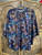 Vintage 80s 90s Top Notch Paisley Parachute Quarter Sleeve Blouse Women's Size Large