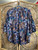 Vintage 80s 90s Top Notch Paisley Parachute Quarter Sleeve Blouse Women's Size Large