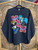 Vintage Disney Mickey Unlimited Mickey & Minnie Varsity Cheerleading Black Crewneck Sweatshirt Size Large/X-Large L/XL