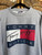 Vintage 90s Tommy Hilfiger Signature Logo Gray Crewneck Sweatshirt Size X-Large XL