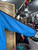 Vintage Y2K Nike Grey Bar Aqua Blue Windbreaker Size XL X-Large