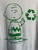 Vintage Peanuts' Charlie Brown Recycling White T-Shirt Size Large