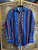 Vtg Wrangler Western Shirts Blue Navajo Motif Pearl Snap Button Up Women's Size X-Large
