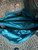 Vintage Y2K Bebe Blue Rabbit Fur Hand Bag With Matching Coin Purse