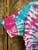 Vintage 90s Pink, Purple & Aqua Blue Spiral Tie Dye T-Shirt Size X-Large XL