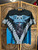 VTG Y2K 2006 Aerosmith Blue Black Tie Dyed T-Shirt Size Medium M