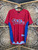 Vintage Majestic MLB Philadelphia Phillies Red & Blue Baseball Jersey Size Large