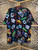 Y2K Ferugini Casino AOP Black Button Down Bowling Shirt Size X-Large XL