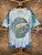 Vintage 90s Aquatic Yin Yang Aqua Blue & Lavender Tie Dye T-Shirt Size X-Large XL